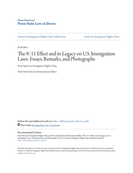 The 9/11 Effect and Its Legacy on US Immigration Laws