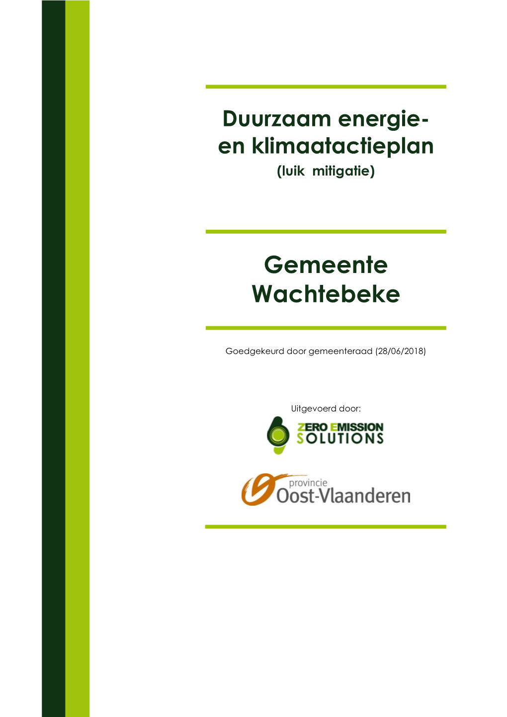 Duurzaam Energie- En Klimaatactieplan (Luik Mitigatie)