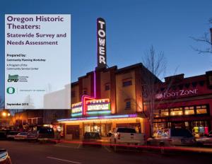 Oregon Historic Theaters : Statewide Survey And