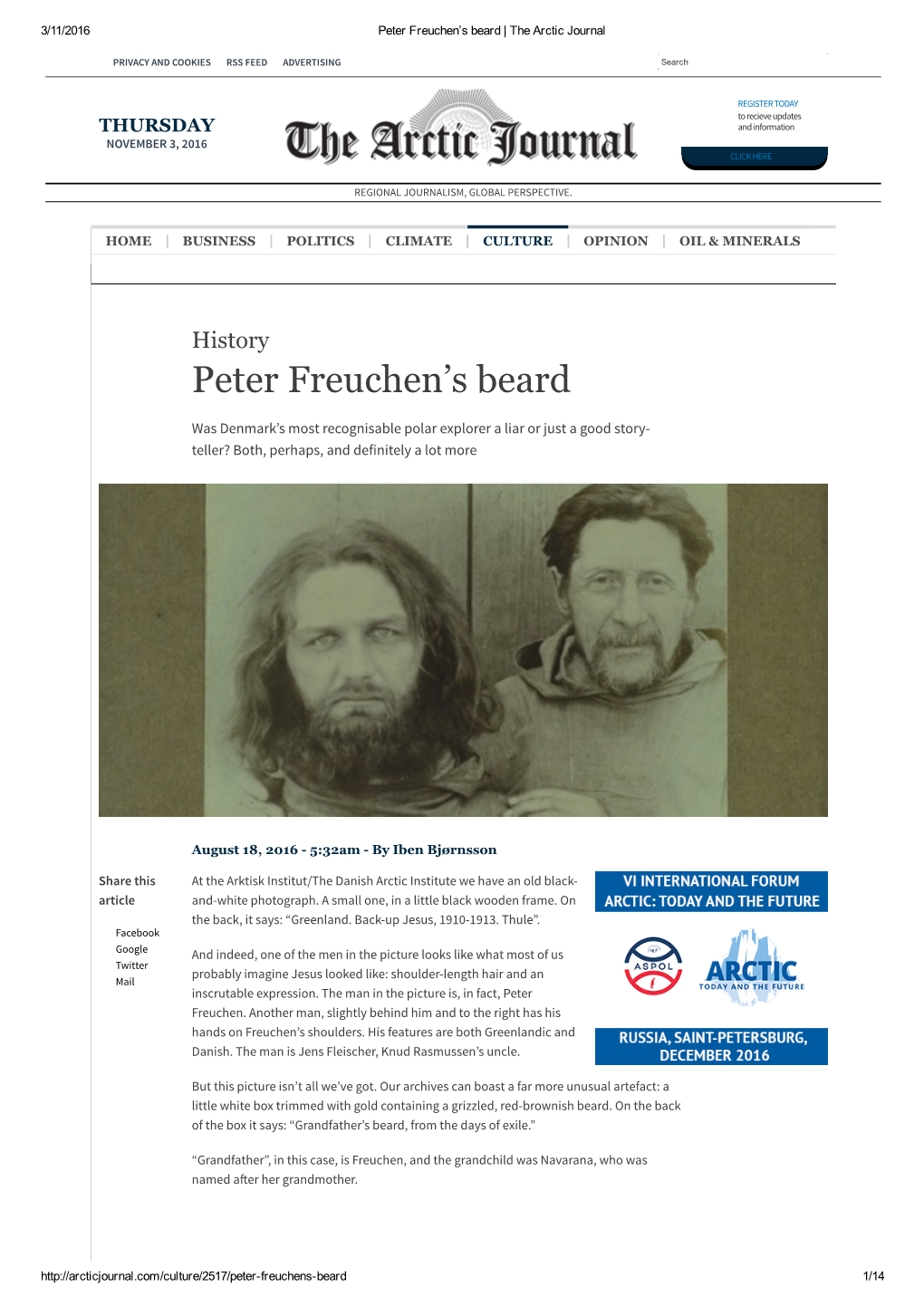Peter Freuchen's Beard