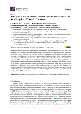 An Update on Pharmacological Potential of Boswellic Acids Against Chronic Diseases