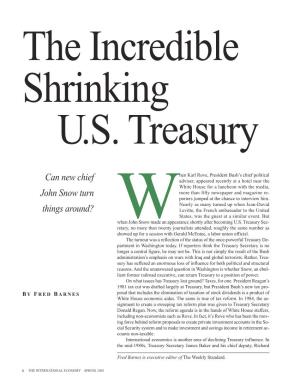 The Incredible Shrinking U.S. Treasury