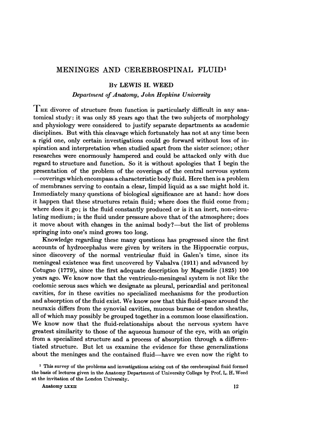 MENINGES and CEREBROSPINAL FLUID' by LEWIS H