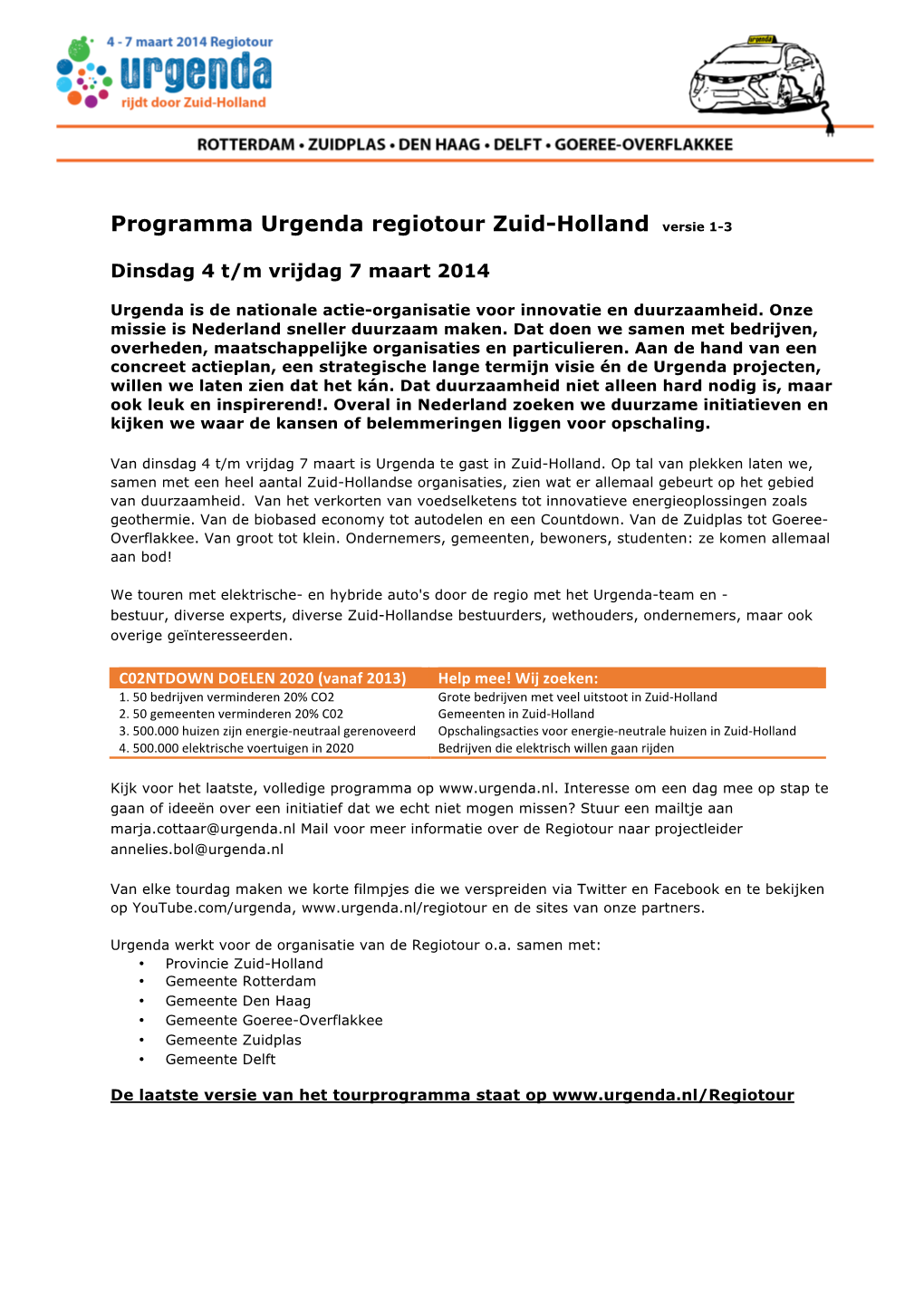 Programma Urgenda Regiotour Zuid-Holland Versie 1-3