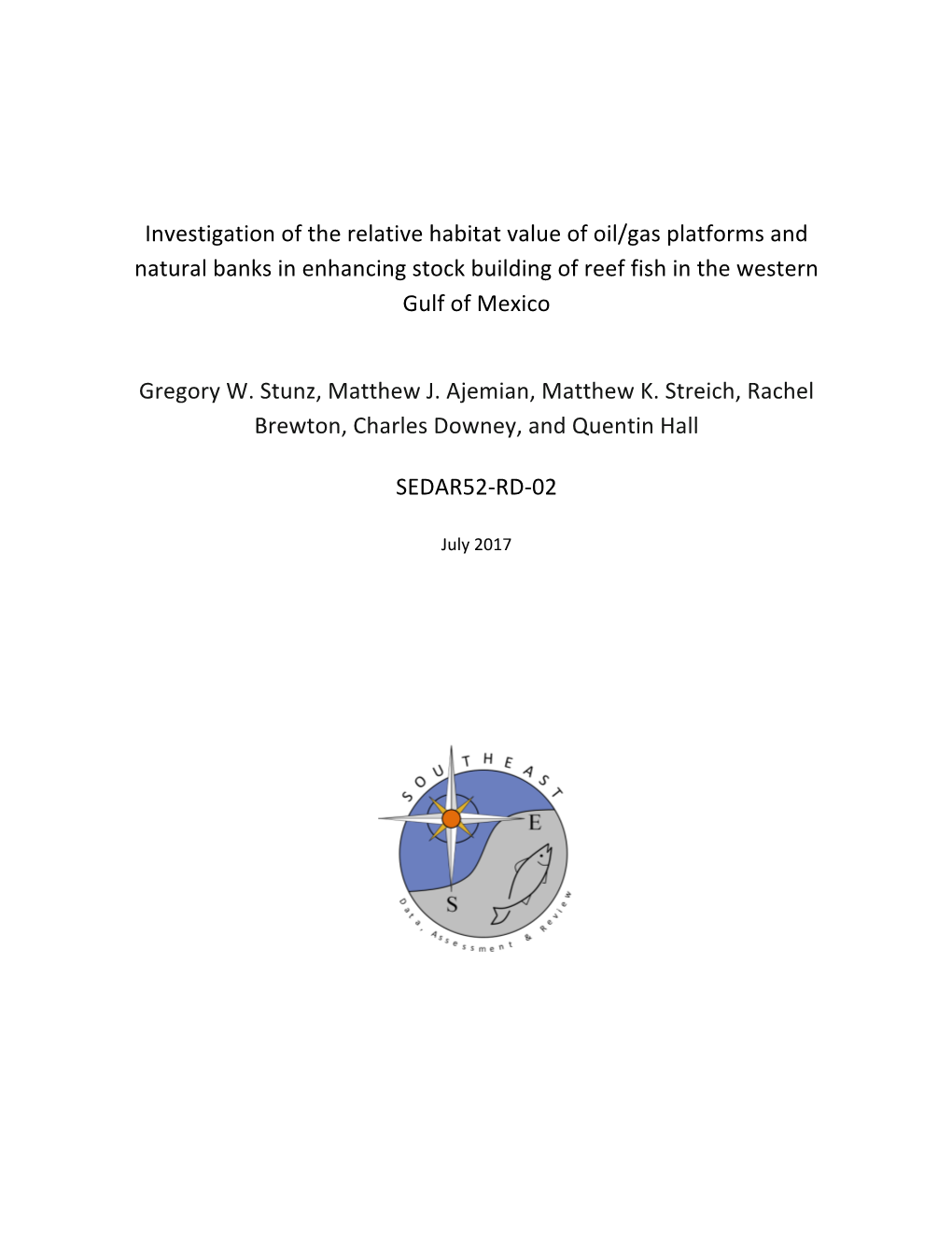 Investigation of the Relative Habitat Value of Oil/Gas Platforms and Natural Banks in Enhancing Stock Building of Reef Fish in the Western Gulf of Mexico