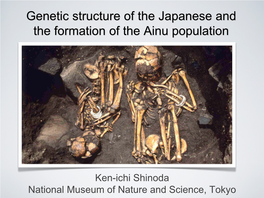 Genetic Structure of the Japanese and the Formation of the Ainu Population