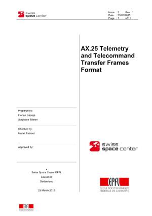AX.25 Telemetry and Telecommand Transfer Frames Format