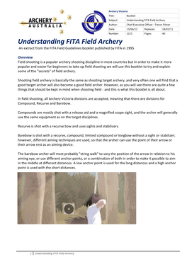 Understanding FITA Field Archery