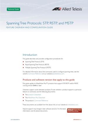 Spanning Tree (STP) Feature Overview and Configuration Guide