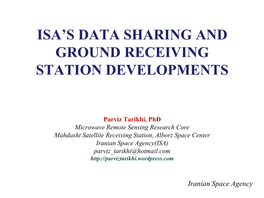 Isa's Data Sharing and Ground Receiving Station