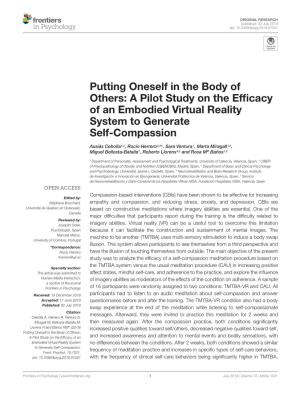 A Pilot Study on the Efficacy of an Embodied Virtual Reality System To