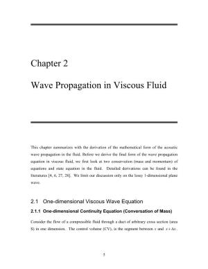 Chapter 2 Wave Propagation in Viscous Fluid