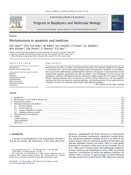 Mechanostasis in Apoptosis and Medicine