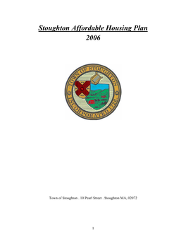 Stoughton Affordable Housing Plan 2006