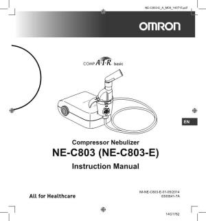NE-C803 (NE-C803-E) Instruction Manual