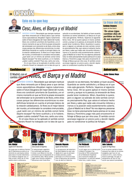 OPINIÓN 25 Marzo 2011 SPORT