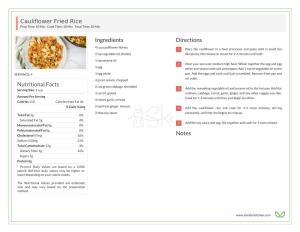 Print Recipe: Cauliflower Fried Rice