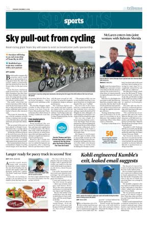 Sky Pull-Out from Cycling Venture with Bahrain Merida Road-Racing Giant Team Sky Will Cease to Exist As Broadcaster Pulls Sponsorship