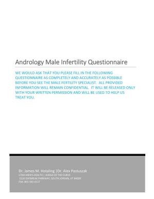 Andrology Male Infertility Questionnaire