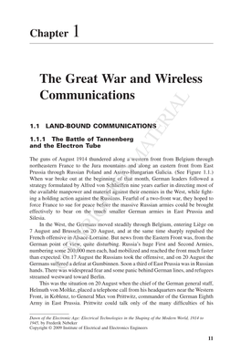 The Great War and Wireless Communications