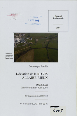 Déviation De La RD 775. Allaire-Rieux. DFS De Diagnostic