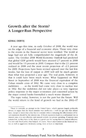 Growth After the Storm? a Longer-Run Perspective