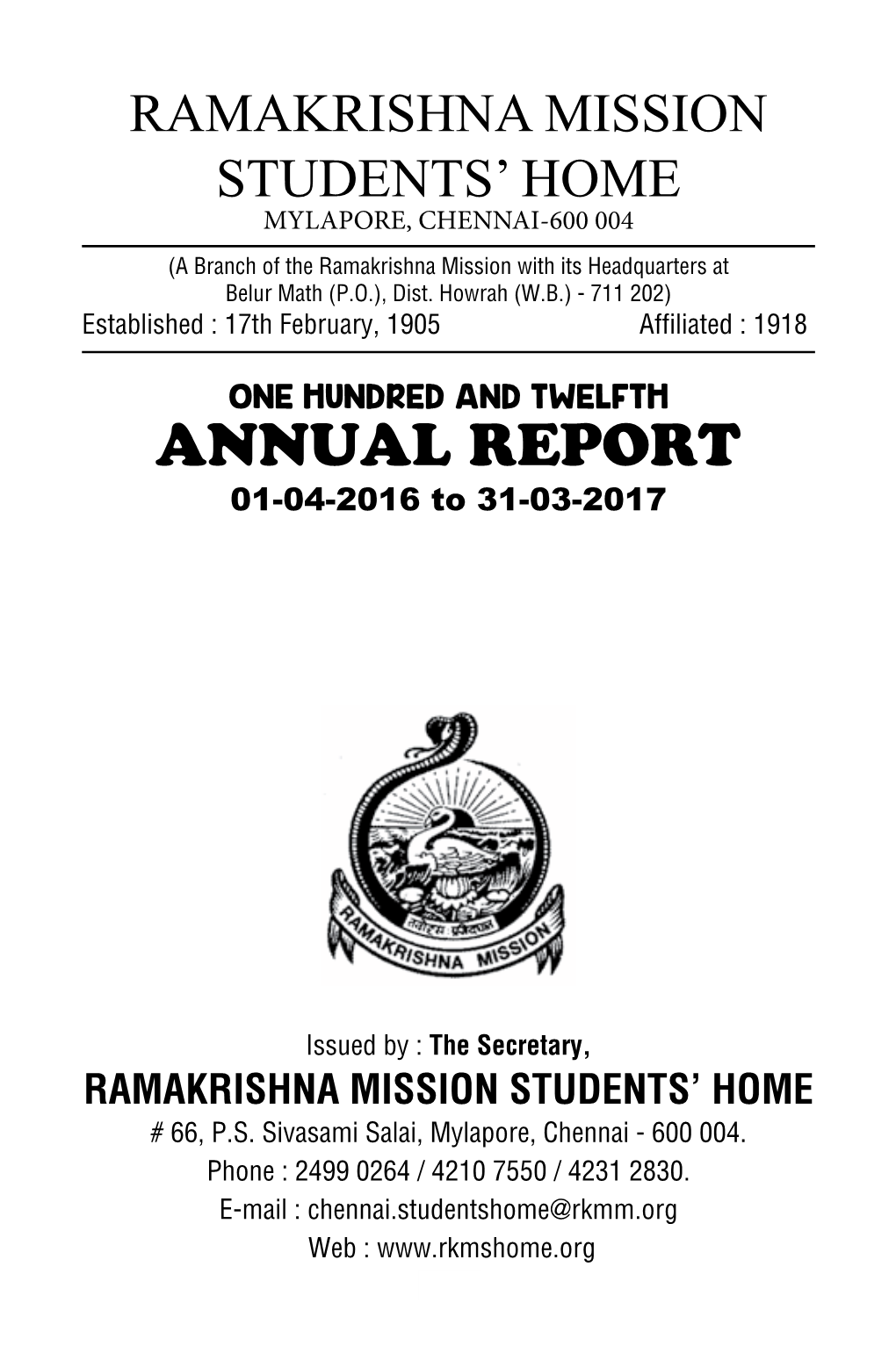 ANNUAL REPORT 01-04-2016 to 31-03-2017
