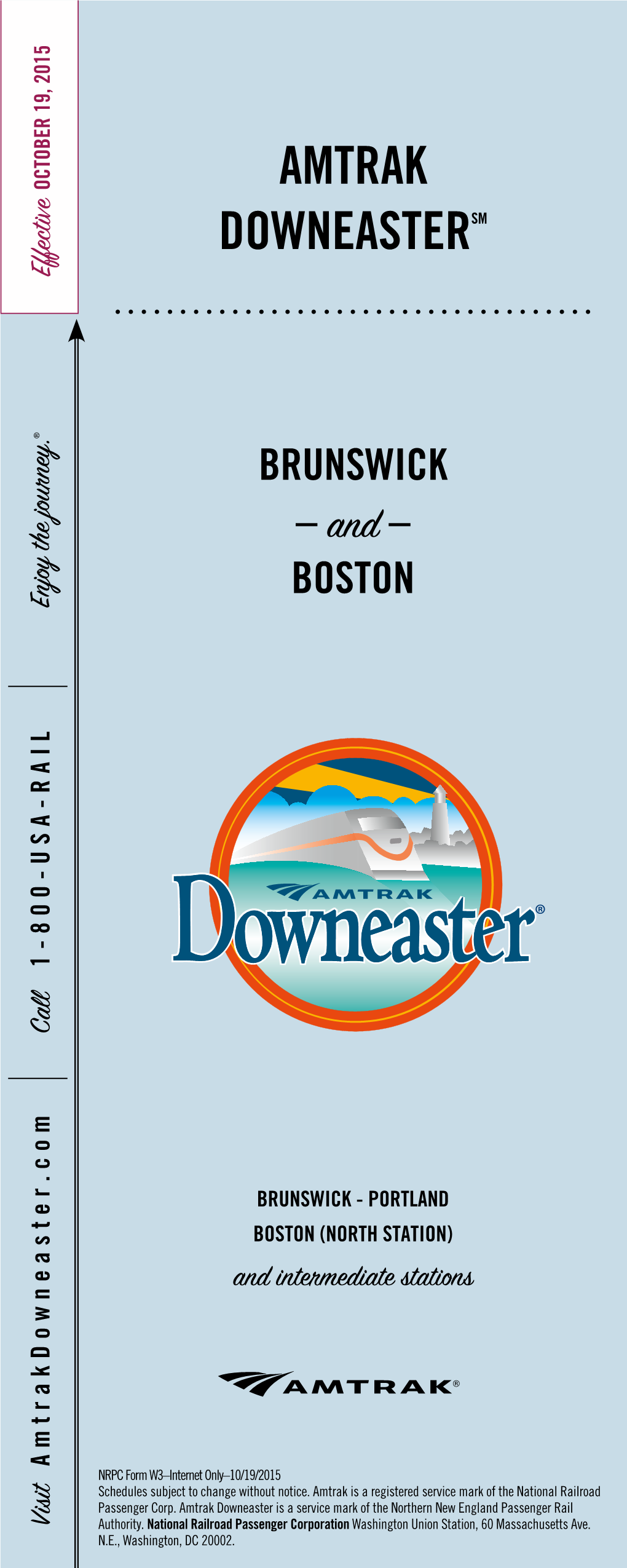 Amtrak Downeaster-Brunswick-Boston