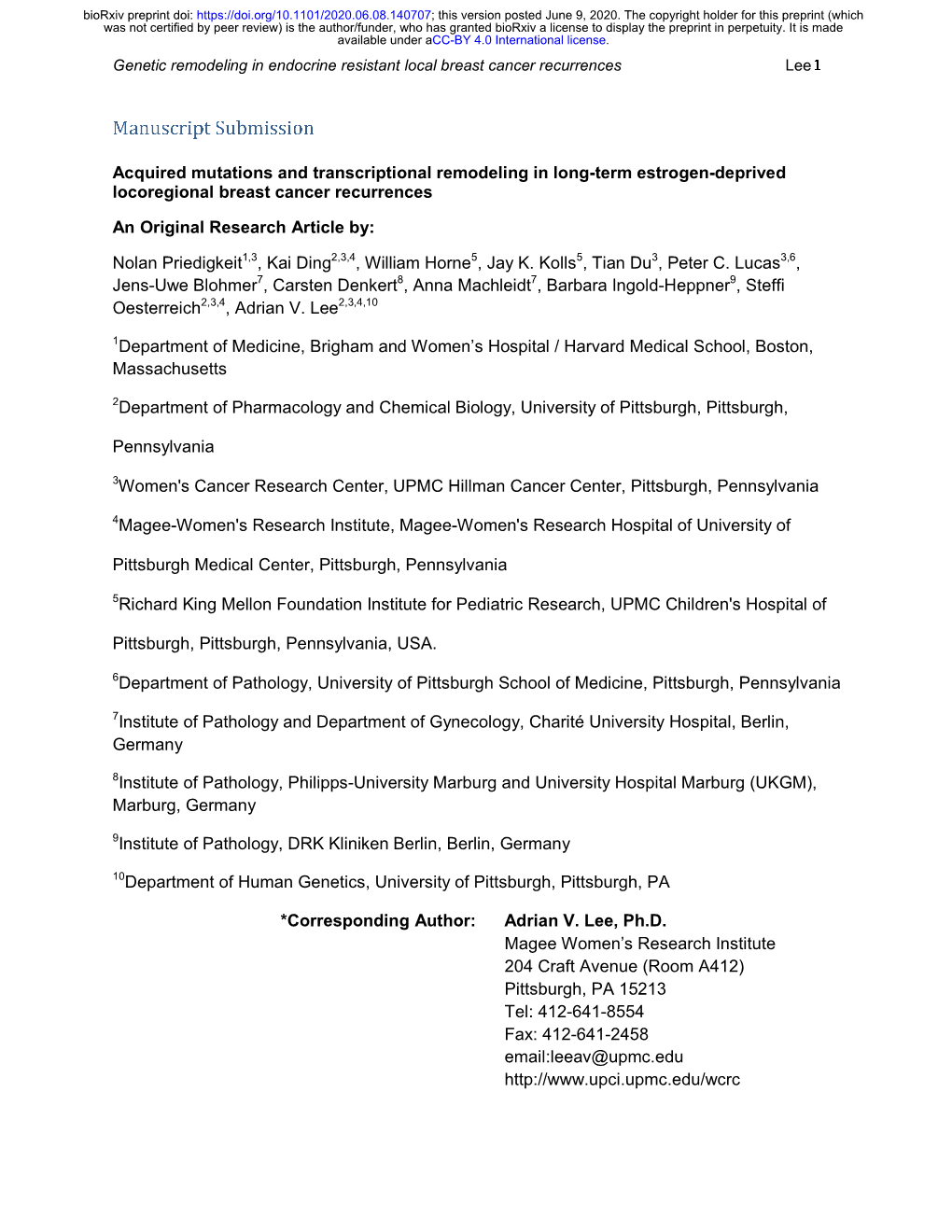 Acquired Mutations and Transcriptional Remodeling in Long-Term Estrogen-Deprived Locoregional Breast Cancer Recurrences