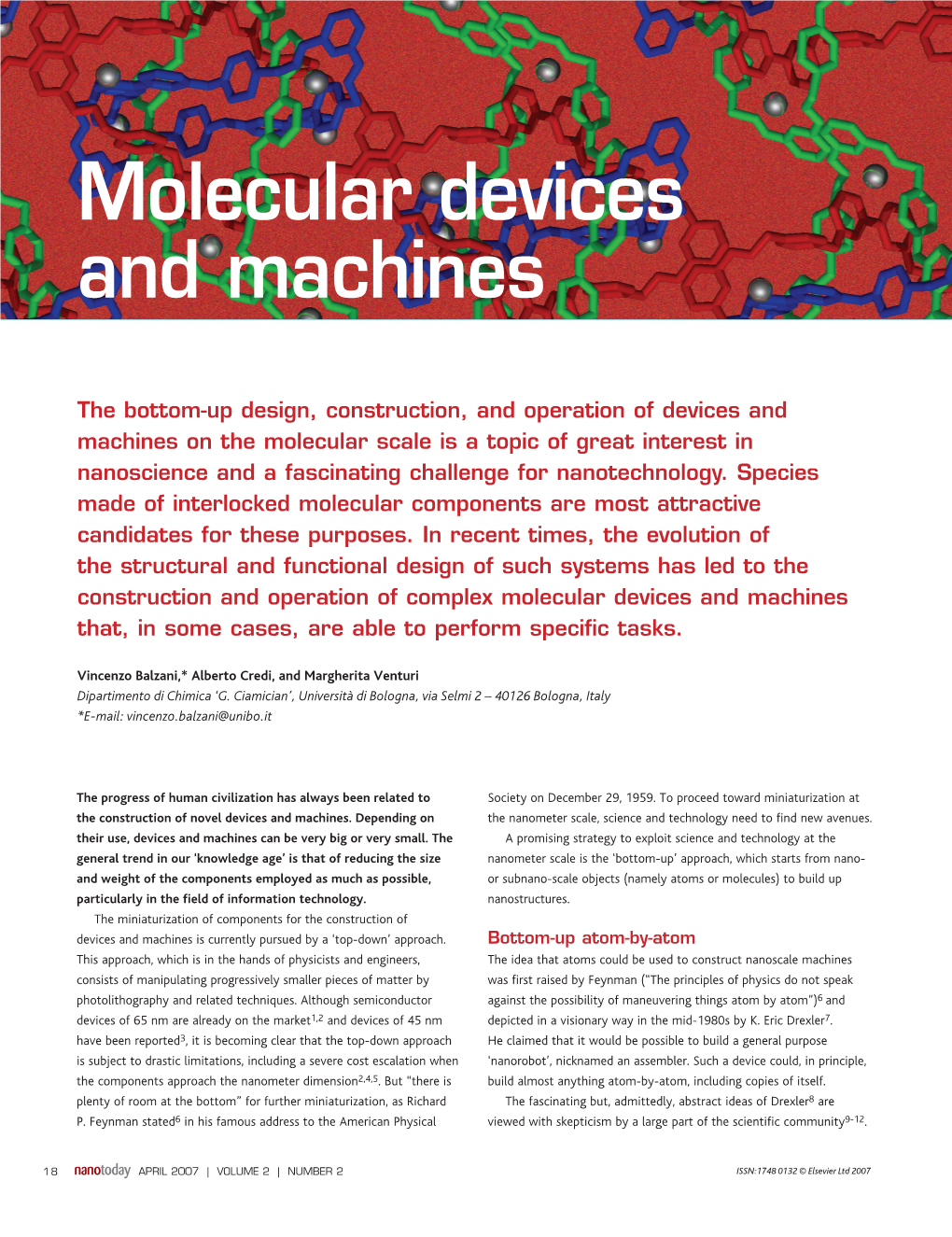 Molecular Devices and Machines