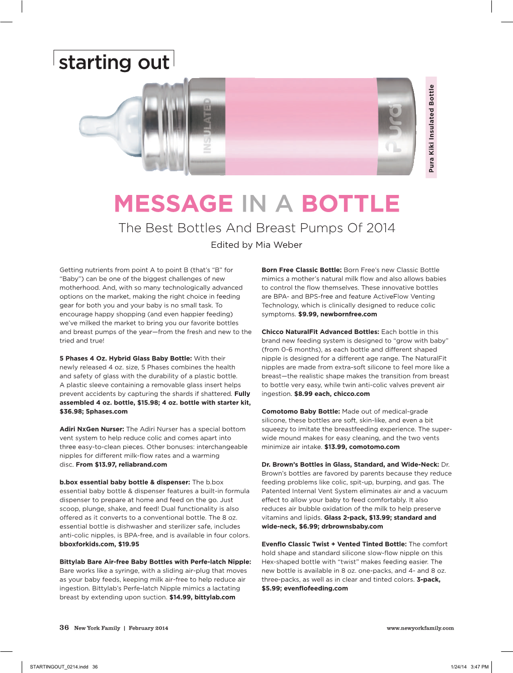 Bottle Kiki Insulated Pura Message in a Bottle the Best Bottles and Breast Pumps of 2014 Edited by Mia Weber