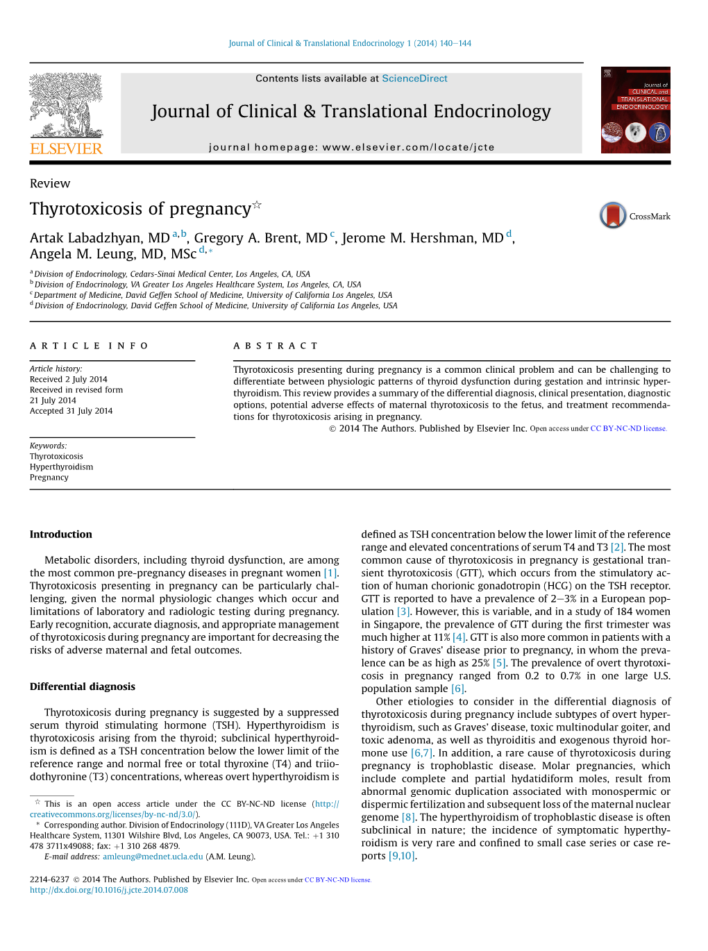 Thyrotoxicosis of Pregnancyq