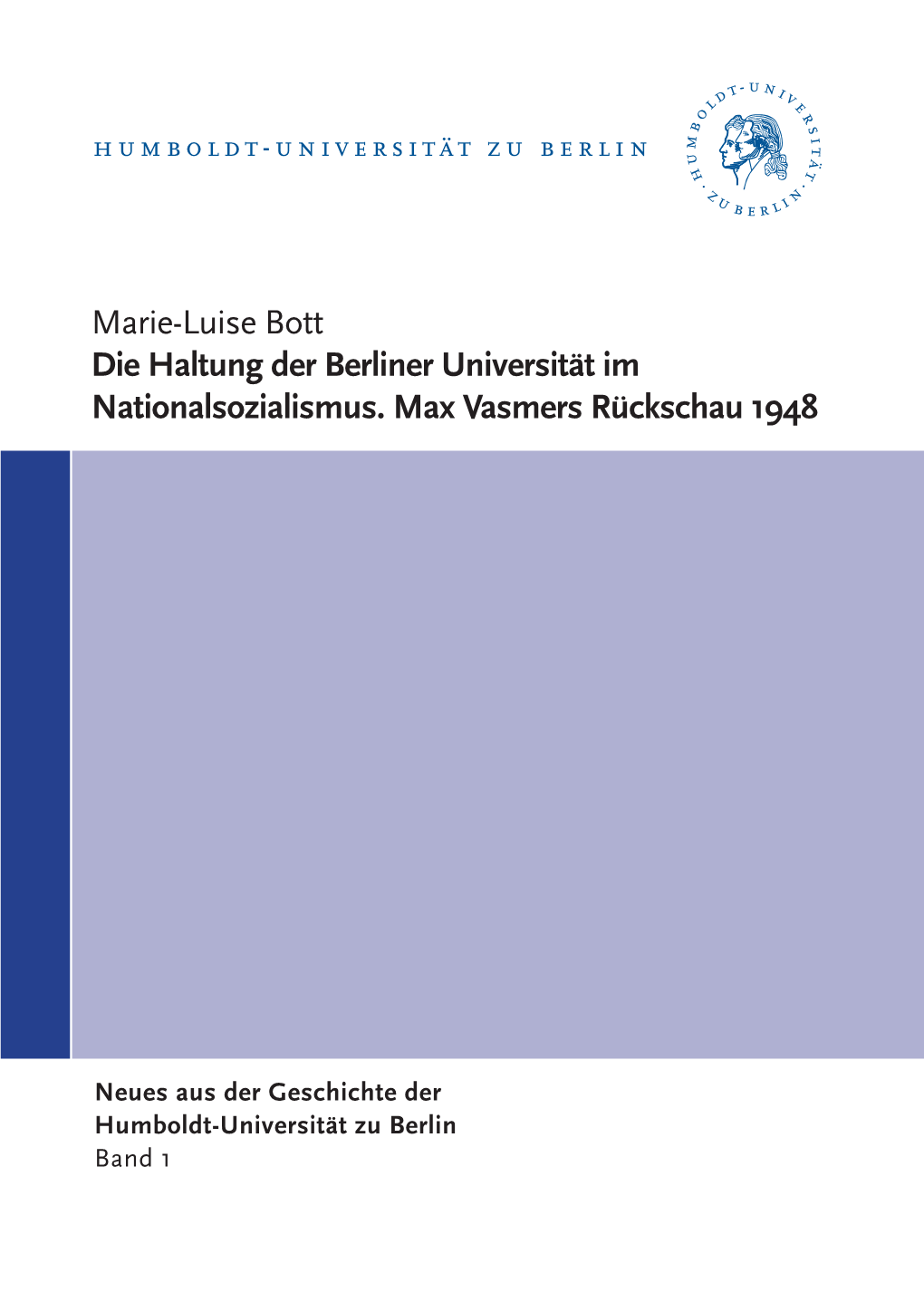 Die Haltung Der Berliner Universität Im Nationalsozialismus