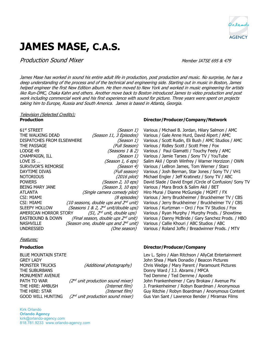 James Mase, C.A.S