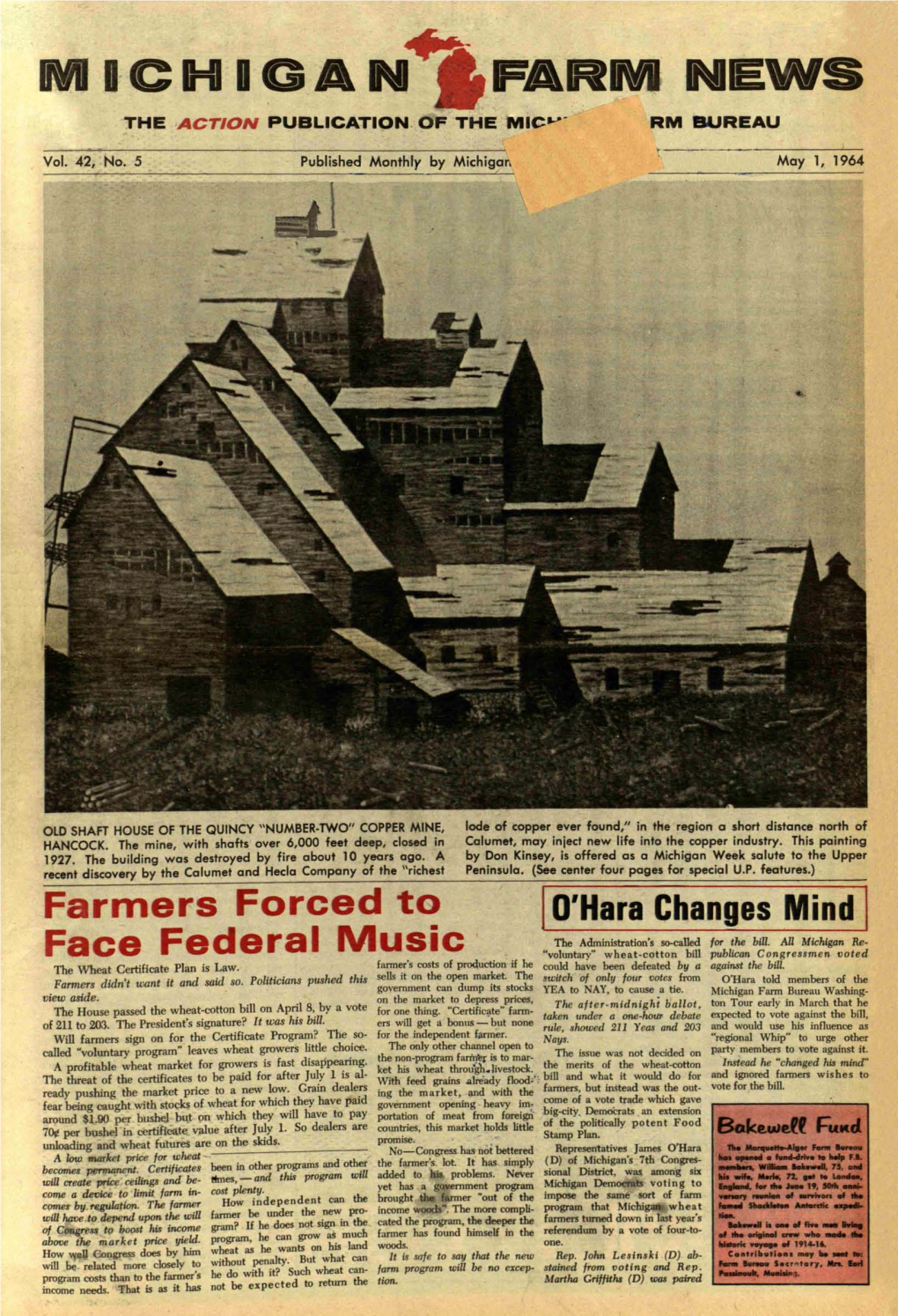 Michigan~Farm News the ,Action Publication