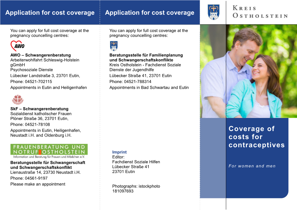 Coverage of Costs for Contraceptives