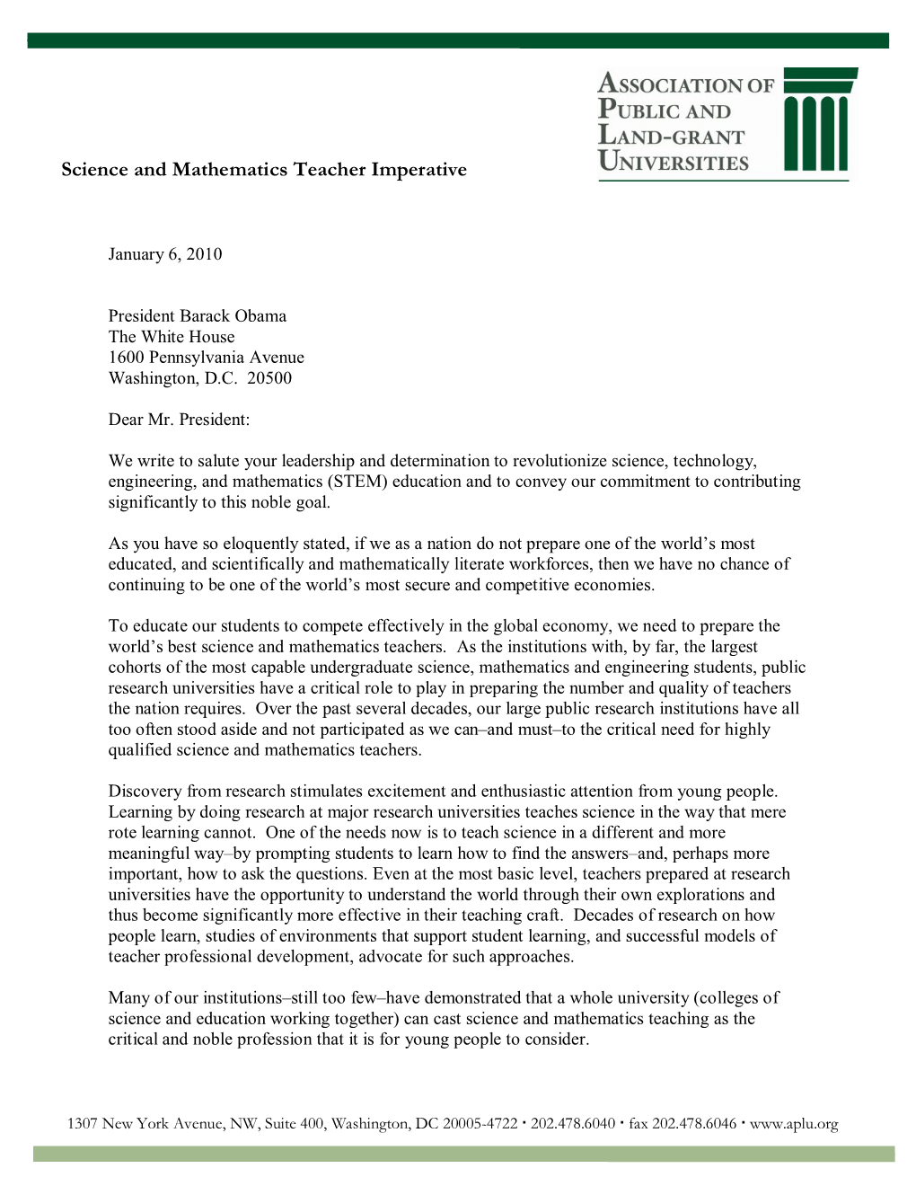Science and Mathematics Teacher Imperative