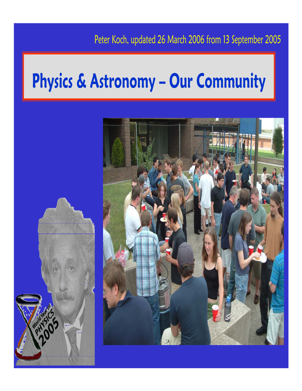 Physics & Astronomy – Our Community