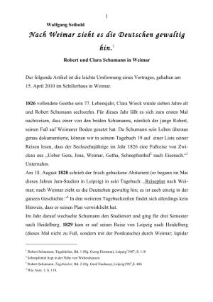Robert Und Clara Schumann in Weimar