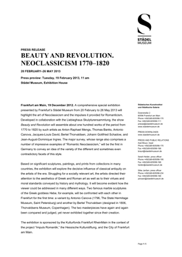 Press Release Beauty and Revolution