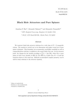 Black Hole Attractors and Pure Spinors