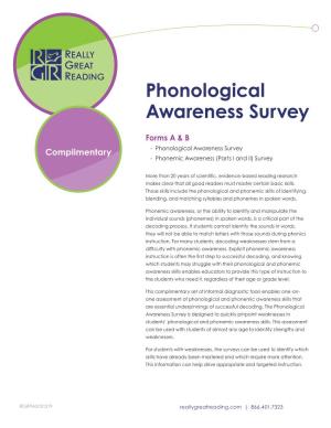 Phonological Awareness Survey