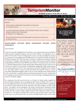 Volume XIII, Issue 21 October 30, 2015