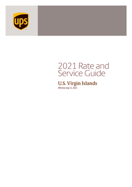 2021 Rate and Service Guide, U.S. Virgin Islands How to Process Your Shipments