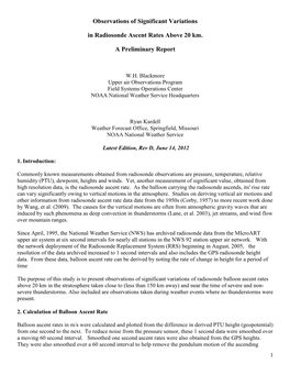 Observations of Extreme Variations in Radiosonde Ascent Rates