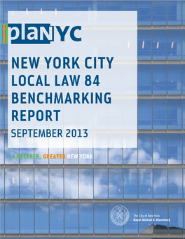 New York City Local Law 84 Benchmarking Report September 2013