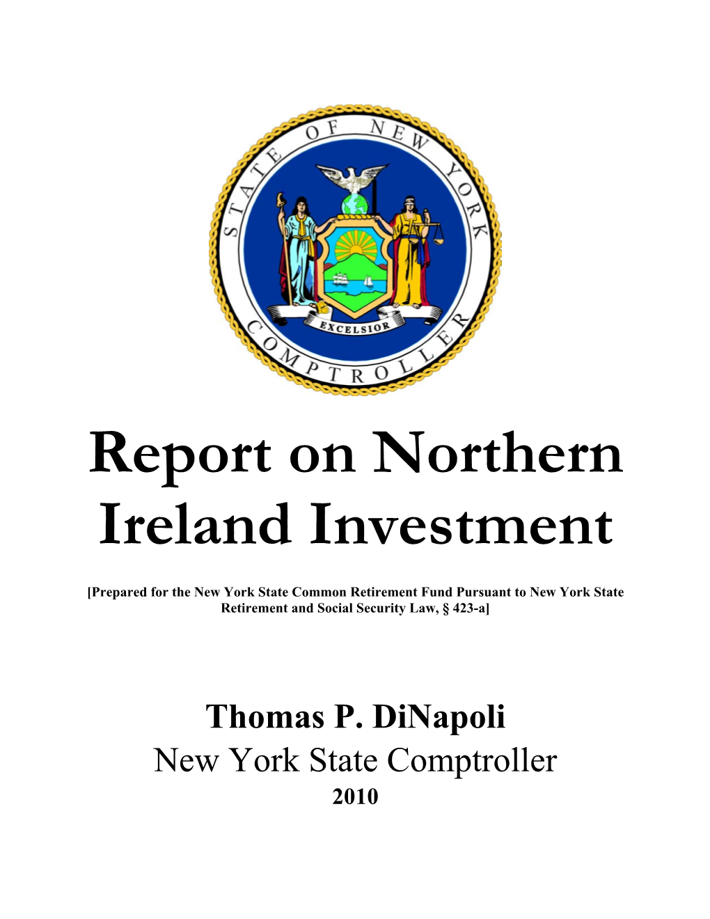 Report on Northern Ireland Investment