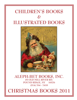 CHRISTMAS BOOKS 2011 ALEPH - BET BOOKS - TERMS of SALE Helen and Marc Younger 85 Old Mill River Rd