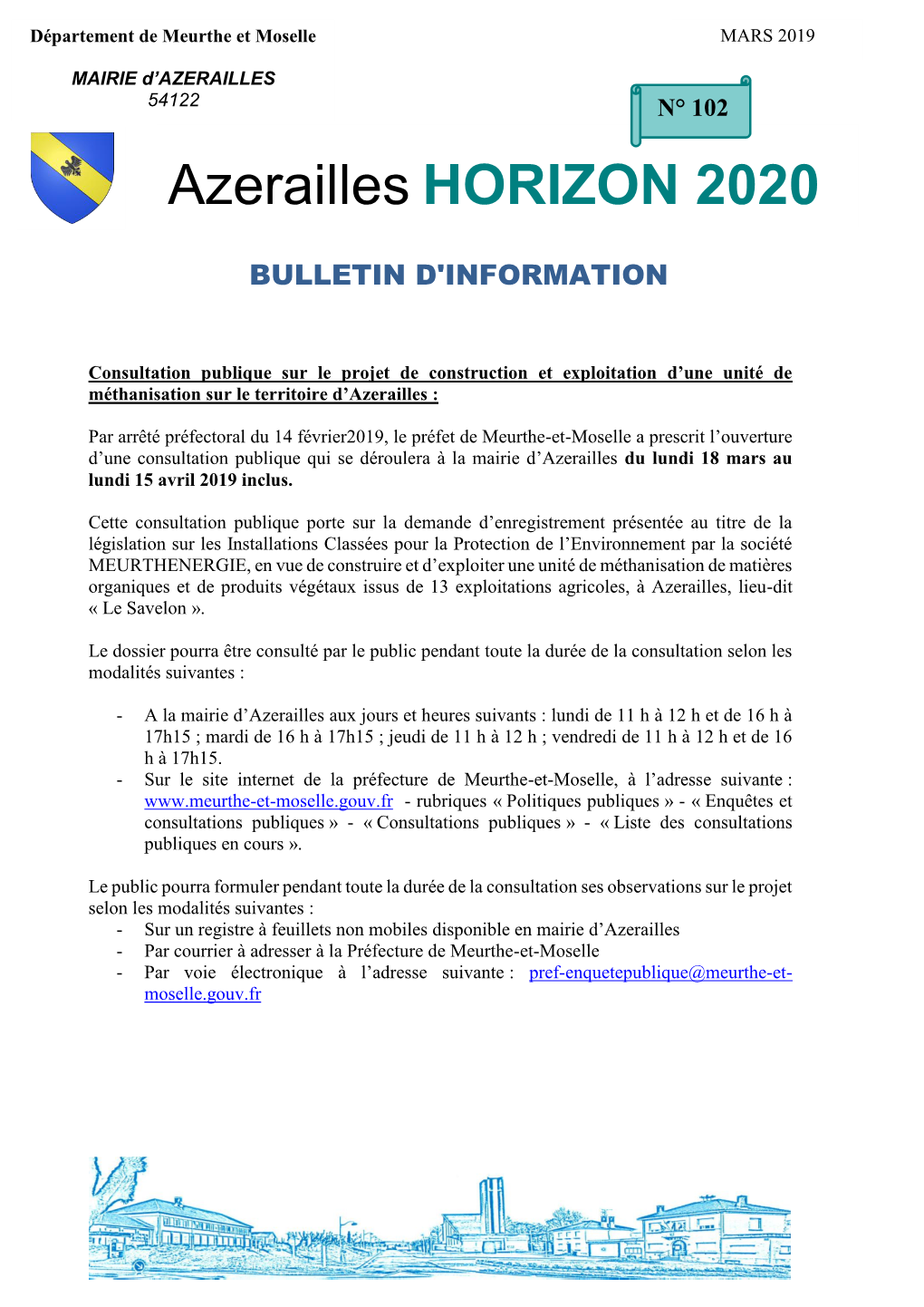 Azerailles Horizon 2020 N°102