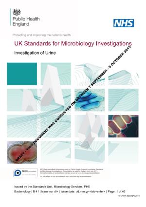 Investigation of Urine 2015